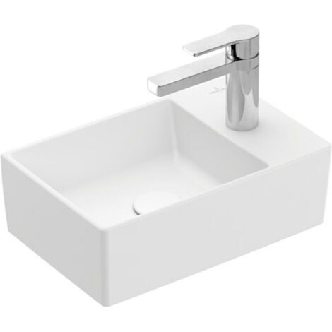 Villeroy & Boch Memento 2.0 Handwaschbecken, 1 Hahnloch, ohne