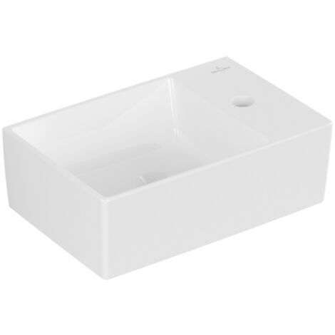 Villeroy & Boch Memento 2.0 - Lavamani da mobile 40x26 cm, senza troppopieno, 1 con foro per miscelatore, CeramicPlus, bianco alpino 43234GR1