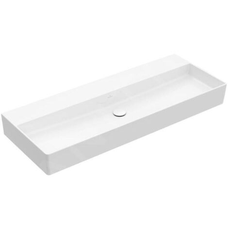 Villeroy & Boch Memento 2.0 - Meuble lavabo 120x47 cm, sans trop-plein, sans trou de robinetterie, CeramicPlus, blanc alpin 4A22CFR1
