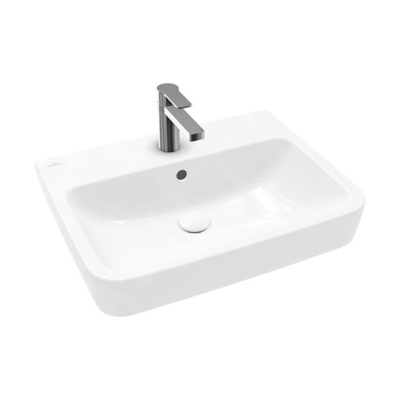 Villeroy&boch - O.novo - Lavabo 600x460 mm, avec trop-plein, trou pour robinet, AntiBac, CeramicPlus, blanc alpin 4A4160T2