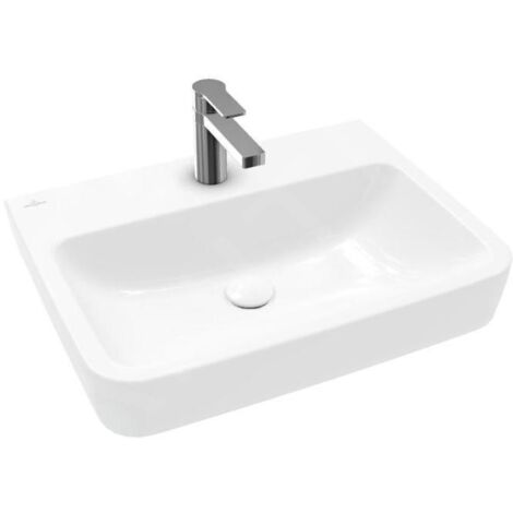 Villeroy & Boch O.novo - Lavabo 600x460 mm, sans trop-plein, trou pour robinet, CeramicPlus, blanc alpin 4A4161R1