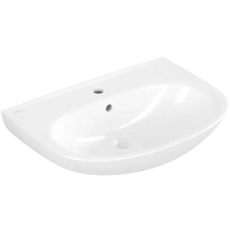 Villeroy & Boch O.novo - Lavabo 65x48 cm, avec trop-plein, trou de robinetterie, CeramicPlus, blanc alpin 4A4065R1