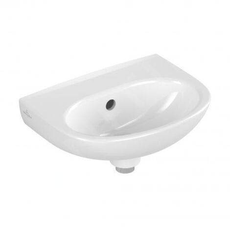 Villeroy & Boch O.novo - Lave-mains 36x28 mm, avec trop-plein, sans trou de robinetterie, blanc alpin 43403601