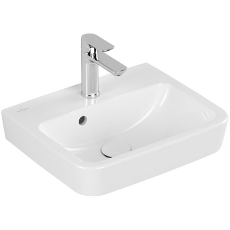 Villeroy & Boch O.novo - Lave-mains 450x370 mm, avec trop-plein, avec trou de robinetterie, blanc alpin 43444501