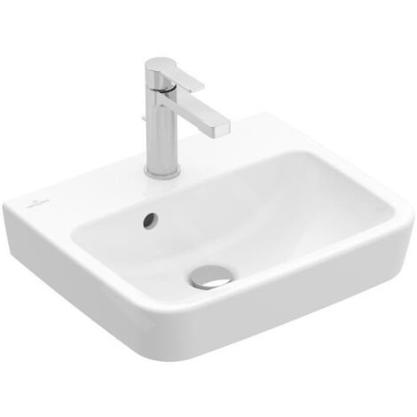 Villeroy & Boch O.novo - Lave-mains 500x370 mm, avec trop-plein, avec trou de robinetterie, blanc alpin 43445001
