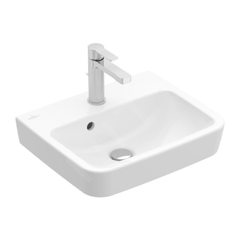 Villeroy&boch - O.novo - Lave-mains 500x370 mm, avec trop-plein, avec trou de robinetterie, CeramicPlus, blanc alpin 434450R1