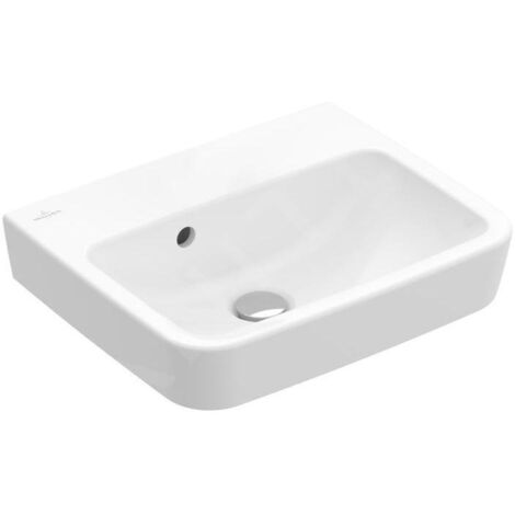 Villeroy & Boch O.novo - Lave-mains 500x370 mm, avec trop-plein, sans trou de robinetterie, blanc alpin 43445201