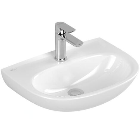 Villeroy & Boch O.novo - Lave-mains 50x38 mm, sans trop-plein, avec trou de robinetterie, blanc alpin 43405101