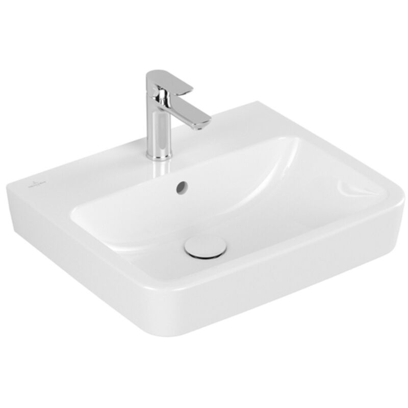 O.novo - Lavabo 550x460 mm, avec trop-plein, trou pour robinet, blanc alpin 4A415501 - Villeroy&boch