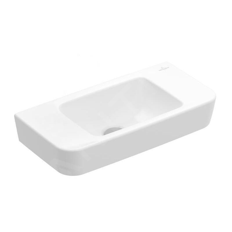 Villeroy&boch - O.novo - Lave-mains Compact 500x250 mm, sans trop-plein, sans trou de robinetterie, blanc alpin 43425301