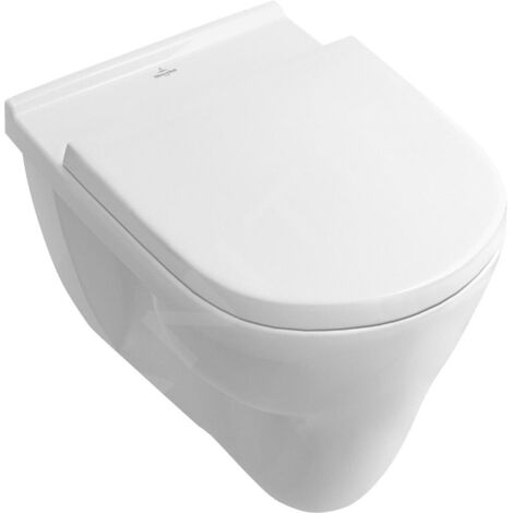 Villeroy & Boch O.novo WC suspendu - 56cm - avec bride - à fond plat - céramique+ - sans abattant - brillant blanc