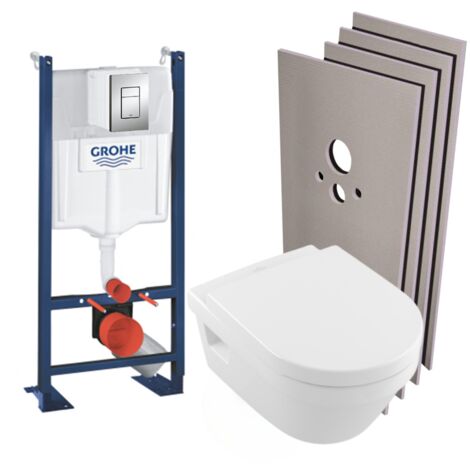 Villeroy & Boch Pack bâti autoportant + Cuvette sans bride + Abattant softclose + Set habillage (ProjectArchitecturarim-1-sabo)
