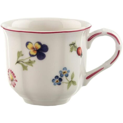 Villeroy & Boch Petit Fleur Tazza Delicata da Caffè, in Porcellana Premium con Fini Rilievi e Motivi di Fiori e Frutti, 200 ml, 1 pezzo
