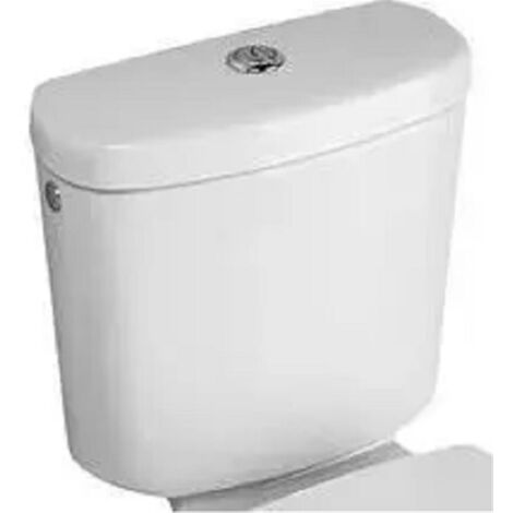 Villeroy & Boch – Réservoir de chasse d'eau VOLTA PLUS 3/6L – Alimentation latérale – Hauteur 375 mm – Céramique blanche – Mécanisme double touche