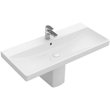 Villeroy & Boch Schrankwaschtisch Avento 1000x470mm rechteckig 1 Hahnloch mit Überlauf Weiß Alpin CeramicPlus