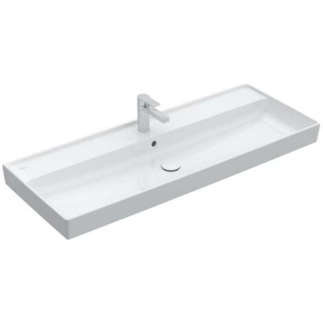 Villeroy & Boch Schrankwaschtisch Collaro 1200x470mm Rechteck 1 Hahnloch mit Überlauf Weiß Alpin