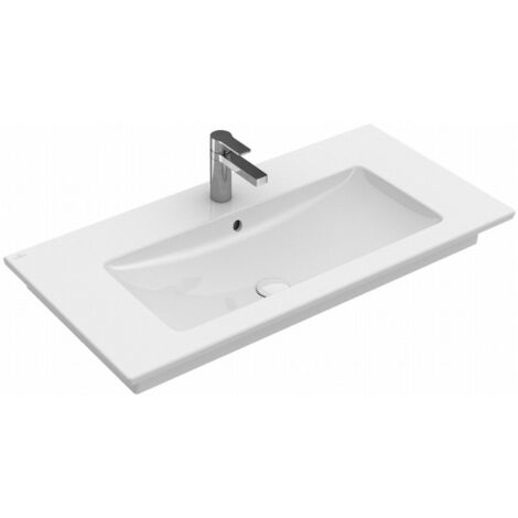 Villeroy & Boch Schrankwaschtisch Venticello 1000x500mm rechteckig 1 Hahnloch mit Überlauf Weiß Alpin