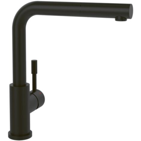 Villeroy & Boch Steel Shower - Mitigeur d'évier avec bec extractible, noir mat 96970106