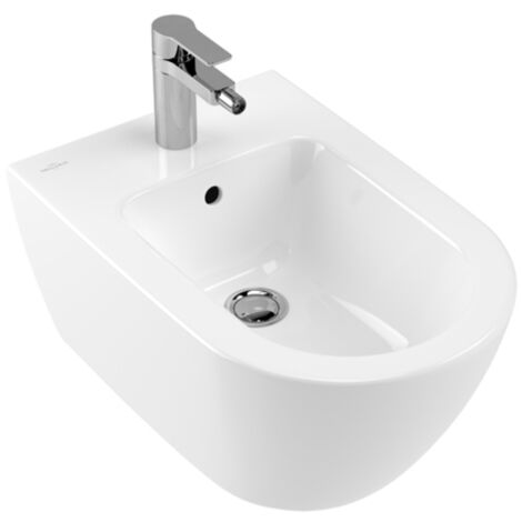 Villeroy & Boch Subway 2.0 - Bidet sospeso con troppopieno, 375x565 mm, bianco alpino 54000001