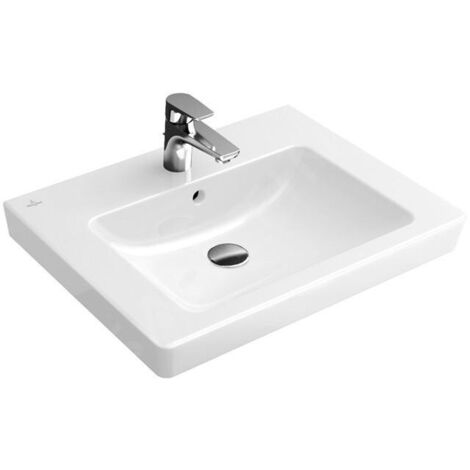 Villeroy & Boch Subway 2.0 - Lavabo 650x470 mm, avec trop-plein, trou de robinetterie, blanc alpin 7113KG01