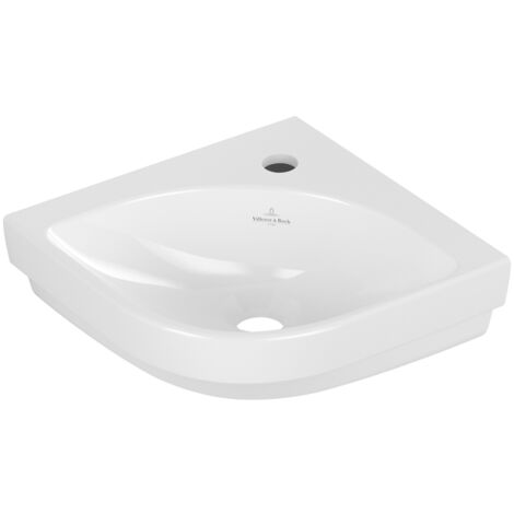 Villeroy & Boch Subway 3.0 Eck-Handwaschbecken, 1 Hahnloch, ohne