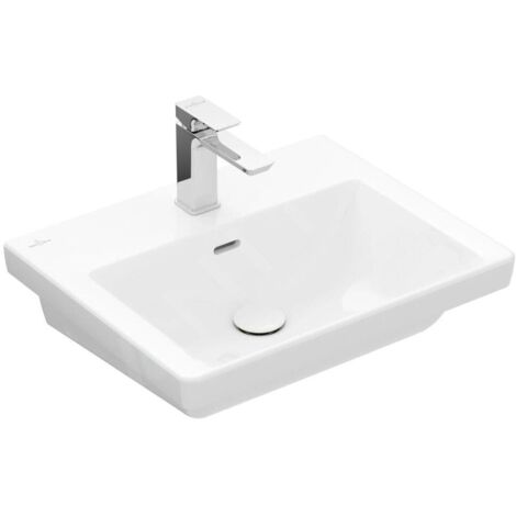 Villeroy & Boch Subway 3.0 - Meuble-lavabo 550x440 mm, avec trop-plein, trou pour robinet, blanc alpin 4A70F401