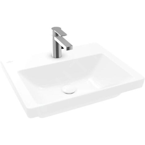 Villeroy & Boch Subway 3.0 - Meuble-lavabo 550x440 mm, sans trop-plein, trou pour robinet, blanc alpin 4A70F501