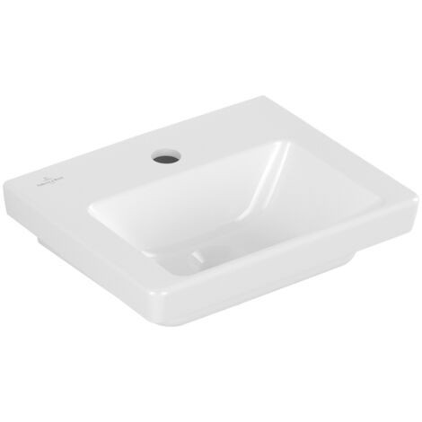 Villeroy & Boch Subway 3.0 - Möbelhandwaschbecken 37x31 cm, ohne Überlauf, mit Hahnloch, Alpinweiß 43703801
