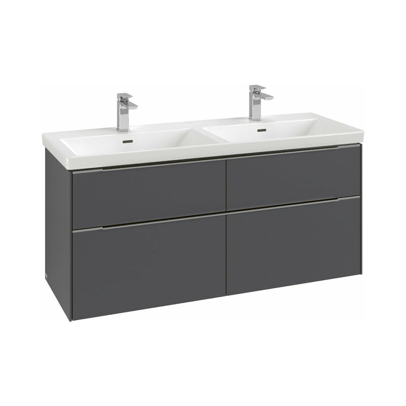 

Villeroy Und Boch Ag - Villeroy & Boch Subway 3.0, mueble de lavabo, 1272x576x478 mm, 4 cajones, C568L2, color: Frente/carcasa: Azul Marino, Mango: