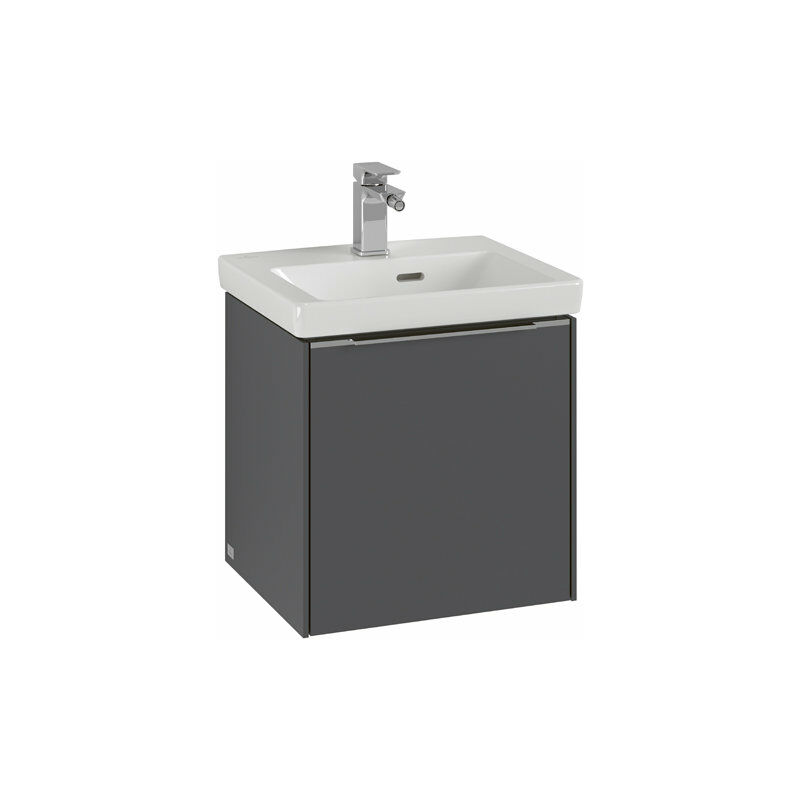 

Villeroy & Boch Subway 3.0, mueble de lavabo, 423x429x378 mm, 1 tope de puerta (bisagra) izquierda, C58100, color: Frontal/carcasa: negro volcán,