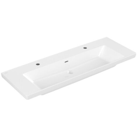 Villeroy & Boch Subway 3.0 Schrankwaschtisch, 2 Hahnlöcher, mit
