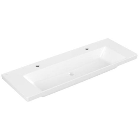 Villeroy & Boch Subway 3.0 Schrankwaschtisch, 2 Hahnlöcher, ohne