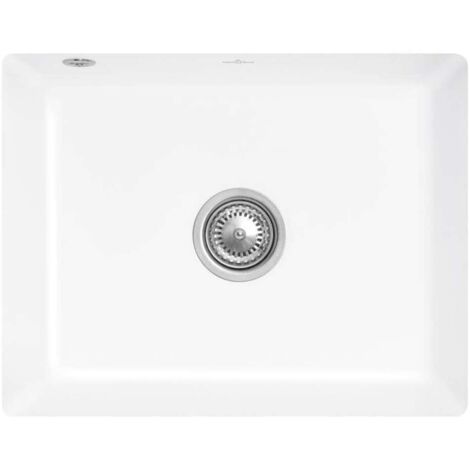Villeroy & Boch Subway 60 - Fregadero de cerámica 55x44cm, CeramicPlus, Stone White 331001RW