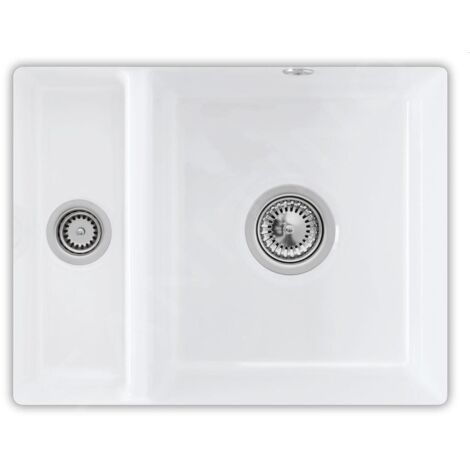 Villeroy & Boch Subway 45 - Évier En Céramique 65x51 Cm, Avec Commande Excentrique Ceramicplus Chromite 331302j0