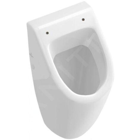 Villeroy & Boch Subway - Urinoir à action siphonique pour installation avec abattant, CeramicPlus, Stone White 751301RW