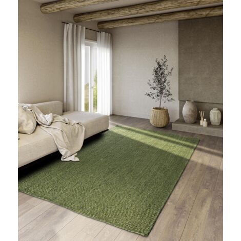 Villeroy & Boch Tappeto in iuta Rosalie naturale, 100% juta, tessuto a mano ed ecologico, in iuta per soggiorno, camera da letto, sala da pranzo, verde giungla, 120 x 170 cm
