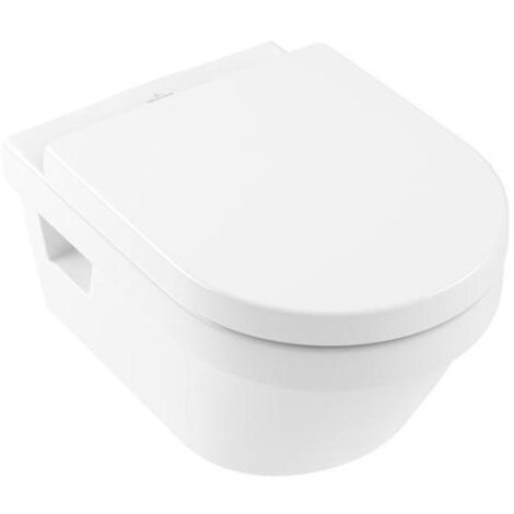 Villeroy & Boch Tiefspül-WC Architectura 370x530x325mm Oval wandhängend Abgang waagerecht Direct-Flush, Weiß Alpin CeramicPlus