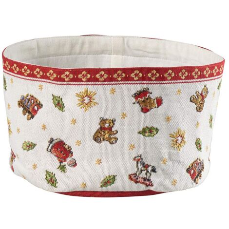Villeroy & Boch Toy‘s Delight Cestino Giocattoli per Pane, Rosso/Multicolore, 15 x 23 cm