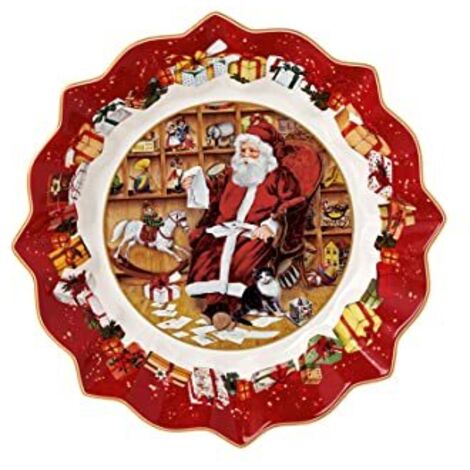 Villeroy & Boch - Toy's Fantasy Piatto Da Portata Variopinto, Adatto per Microonde, Piatto Ceramica Natale, Decorazione Natalizie, Stoviglie, Porcellana Premium