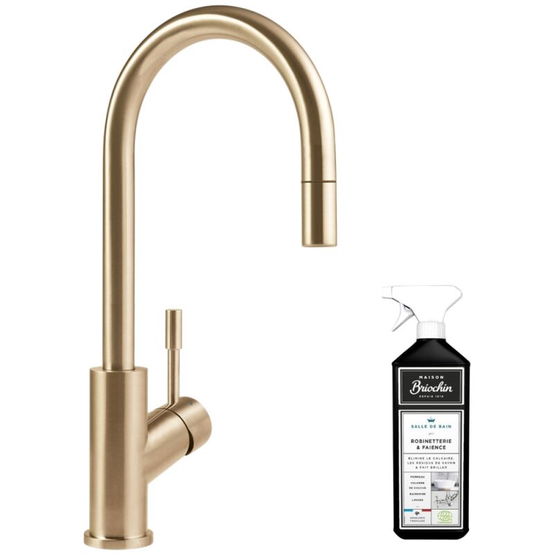 Villeroy&boch - Robinet cuisine villeroy et boch Umbrella flex or mat + nettoyant