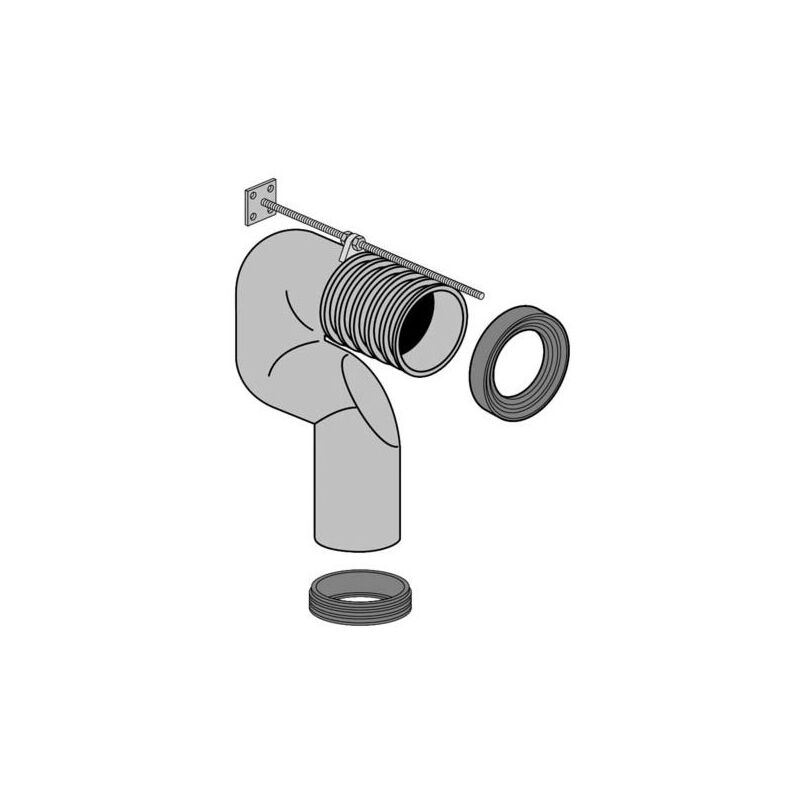 Villeroy&boch - Vario perpendiculaire -Abflussbogen 87010000 160-250 mm, ce qui laisse, 150-220mm