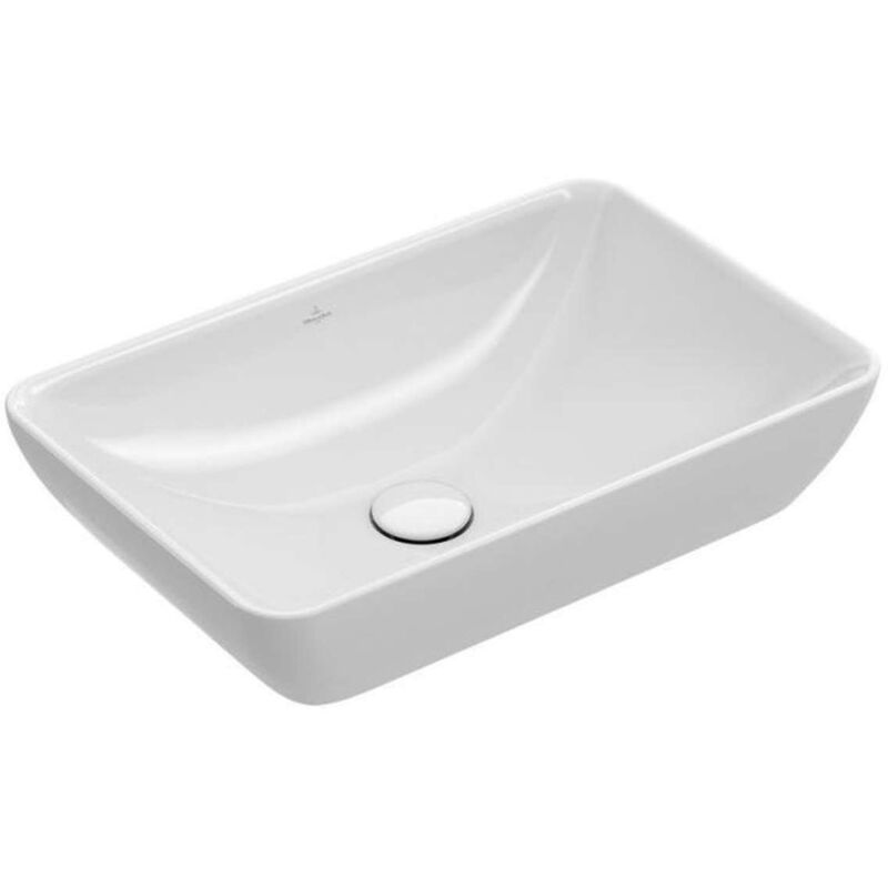 Villeroy & Boch Villeroy&boch - Venticello - Aufsatzwaschbecken, 55x36 Cm, Mit Überlauf, Ohne Hahnloch, Alpinweiß 411355r1