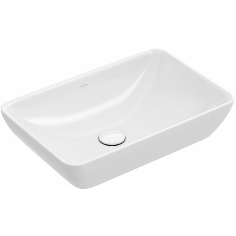 

Villeroy & Boch Venticello semi-empotrado - Lavabo de sobre encimera 411355, 550x360mm, sin banco con agujero para grifo, con rebosadero, color: