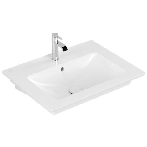 Villeroy & Boch Venticello Waschbecken, 1 Hahnloch, mit Überlauf,