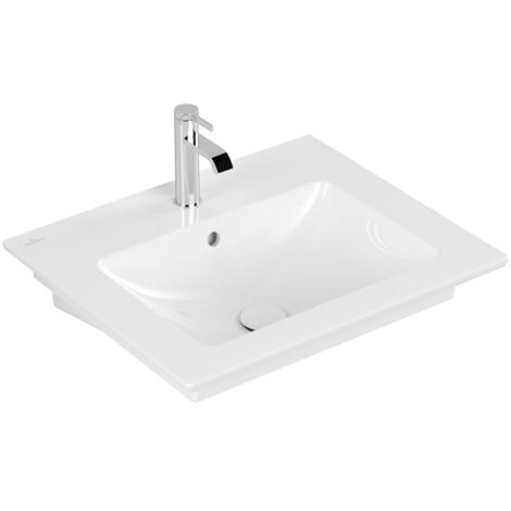 Villeroy & Boch Venticello Waschbecken, 1 Hahnloch, mit Überlauf,