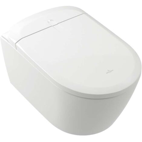 Villeroy & Boch ViClean - Bidet électronique avec céramique, suspendu, DirectFlush, CeramicPlus, SoftClosing, blanc alpin V16EN3R1
