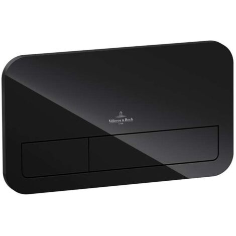 Villeroy & Boch ViConnect - Pulsador de descarga de WC M200, vidrio Glossy Black 922400RB