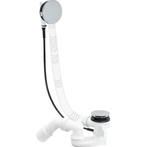 Villeroy & Boch Vidage et trop plein de baignoire allongé chrome - Chrome