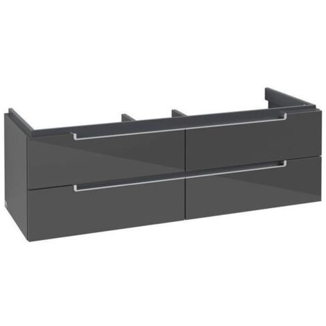 Villeroy & Boch Waschtischunterschrank SUBWAY 2.0 für Schrankwaschtische 1287 x 420 x 449 mm Glossy Grey A69100FP