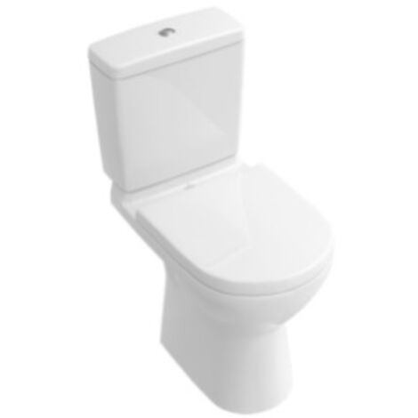 Villeroy & Boch – WC à poser compact sans bride – Cuvette sans bride à fond creux – Chasse d'eau 3/6 L – Abattant frein de chute QuickRelease et SoftClosing